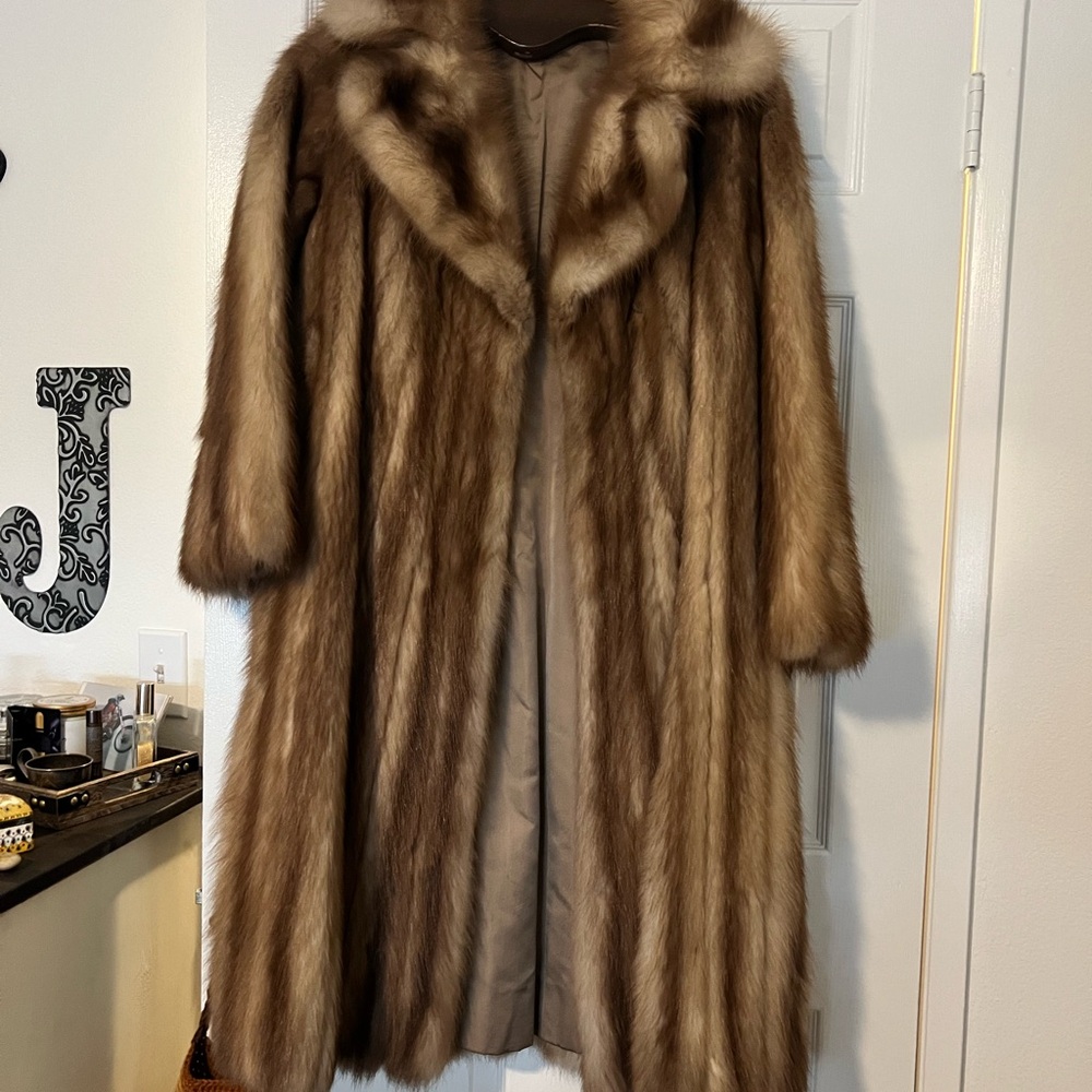 Stone Cold Fox Brown Fur Coat